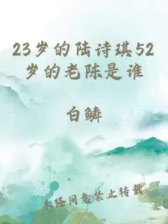 23歲的陸詩(shī)琪52歲的老陳是誰(shuí)